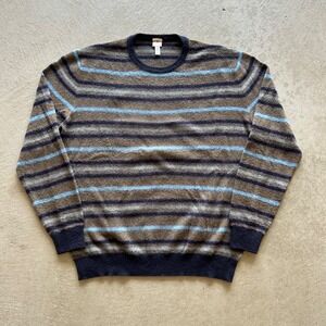 Massimo Alba Sweater Size Large Multicolor Striped Cashmere Knit Pullover Italy